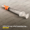 Einweg -Spritze für medizinische Sicherheitsverletzungen mit Schutzkappe